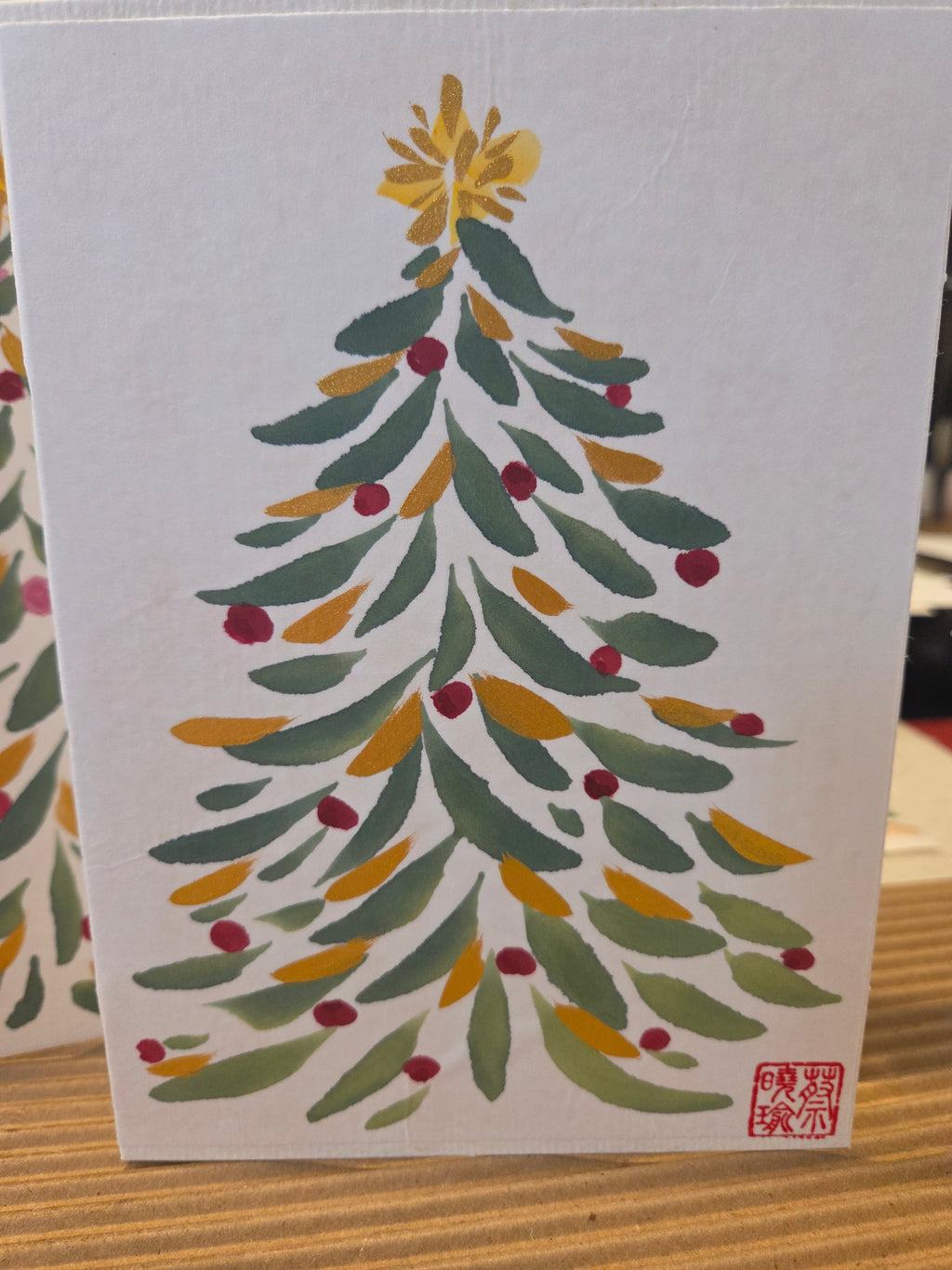 Hand painted Cards - Christmas Trees