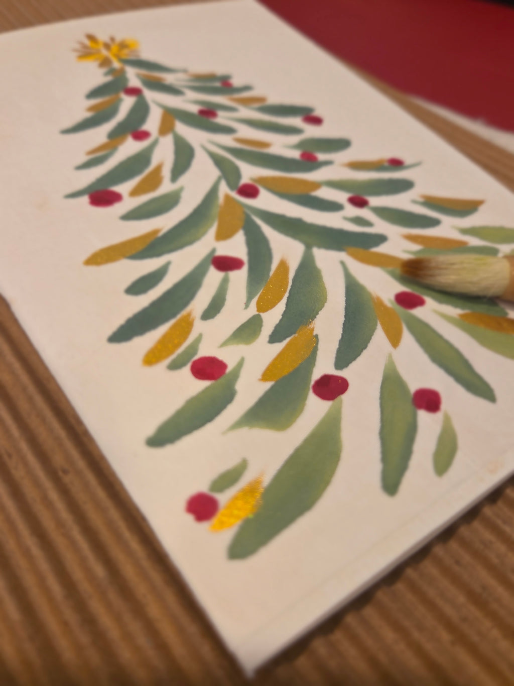 Hand painted Cards - Christmas Trees