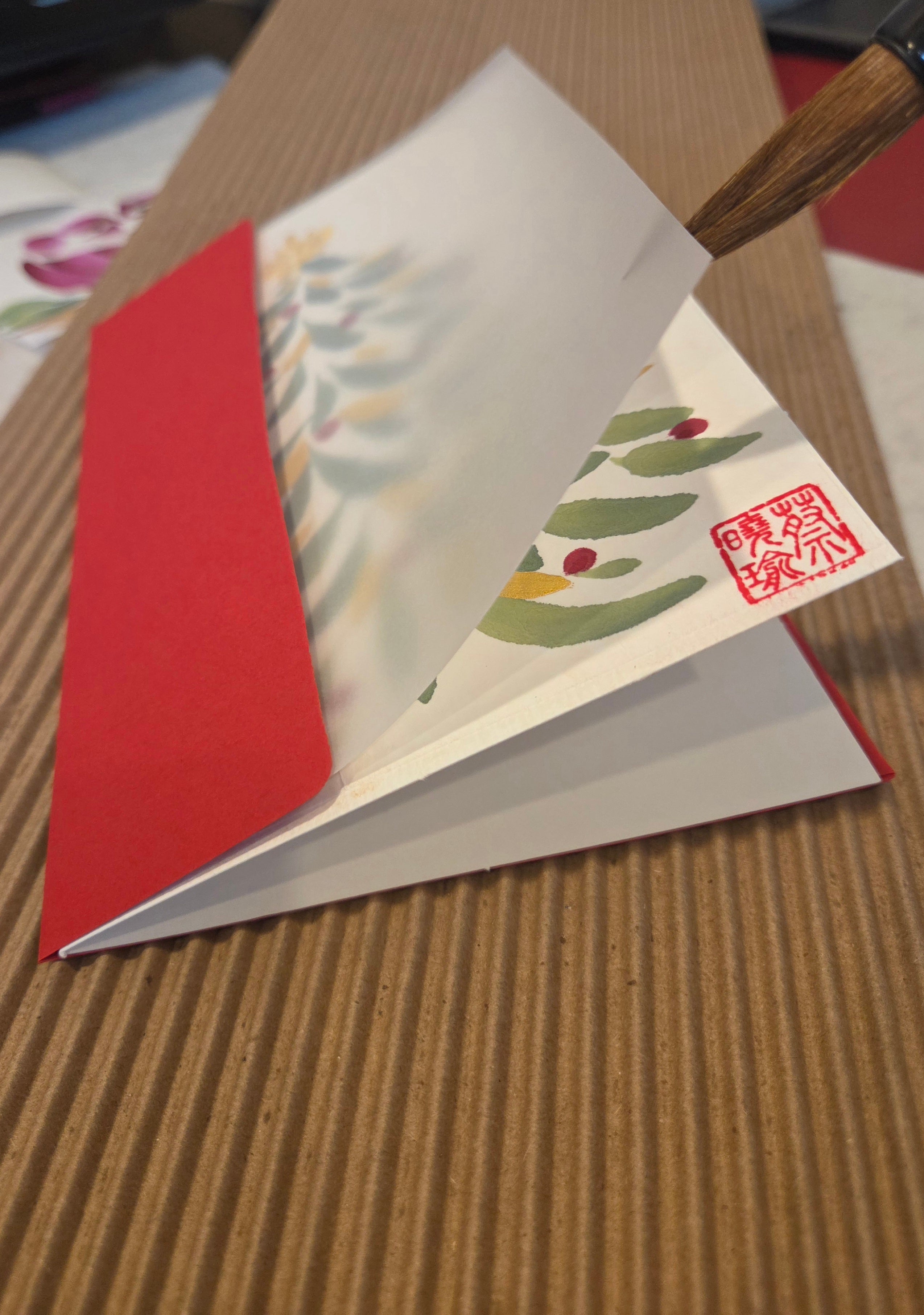Hand painted Cards - Christmas Trees