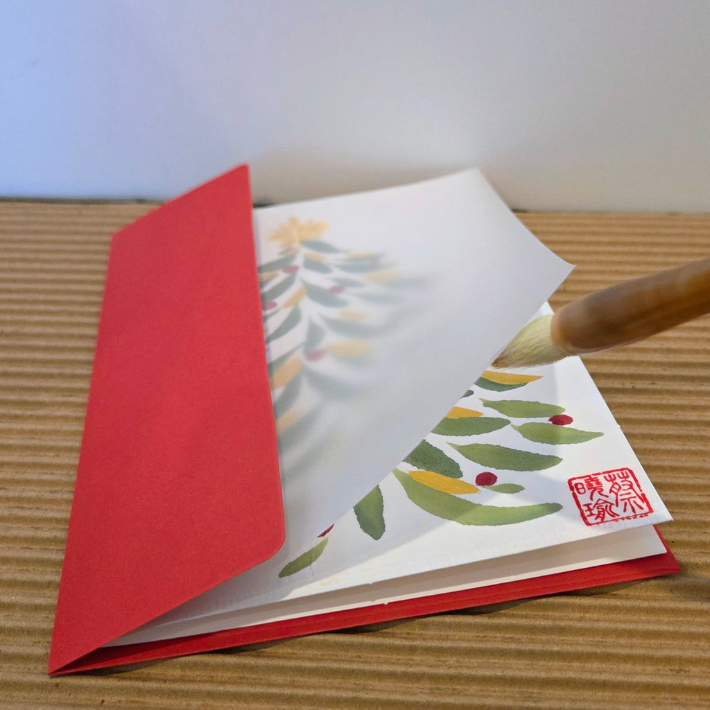 Hand painted Cards - Timeless Christmas Tree