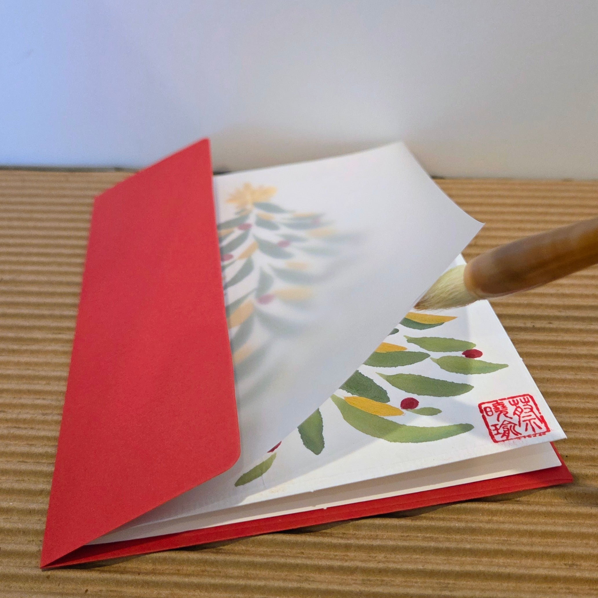 Hand painted Cards - Timeless Christmas Tree