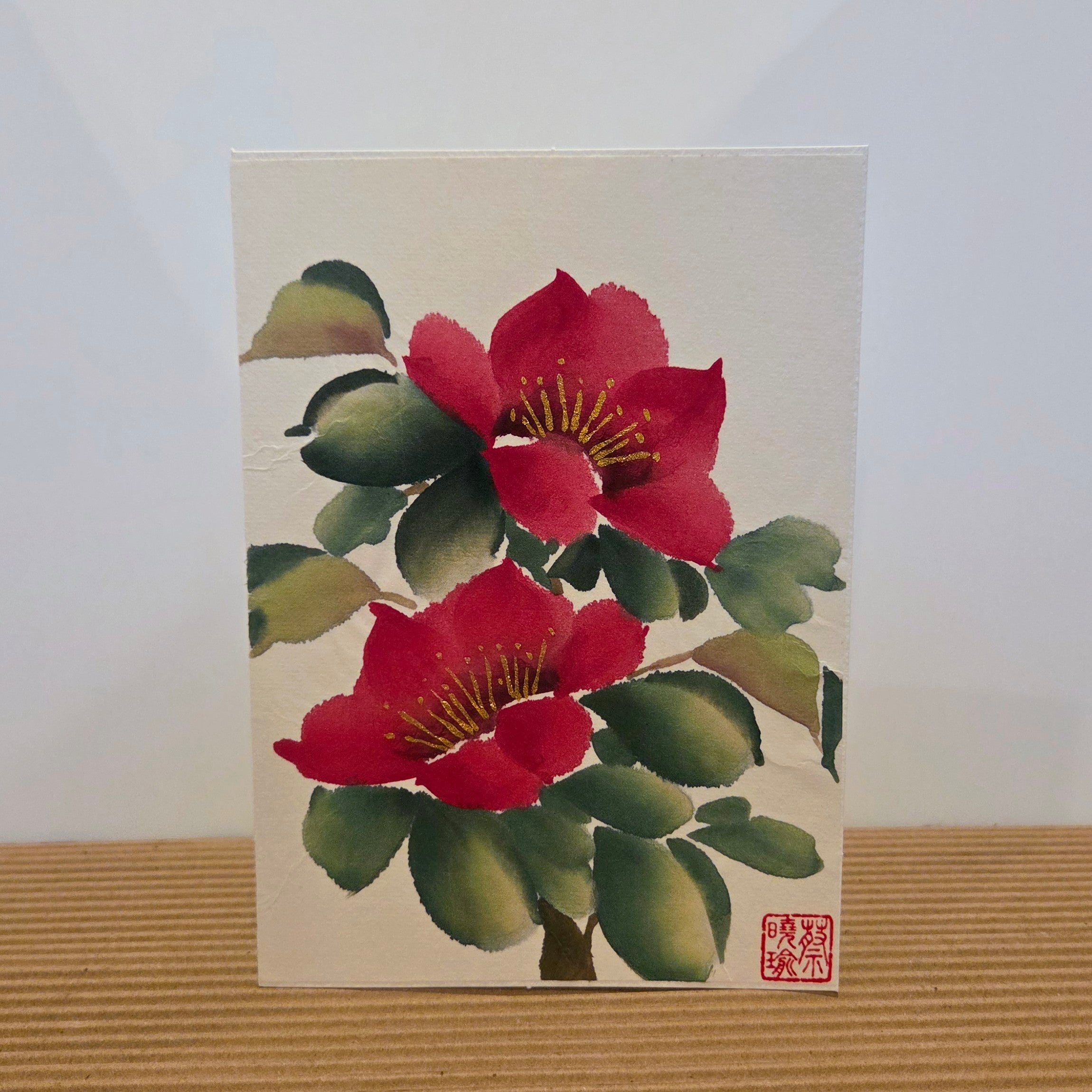 Hand painted Cards - Yuletide Camelia
