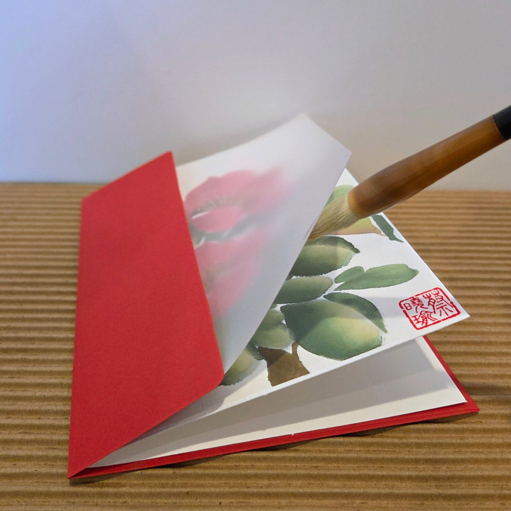 Hand painted Cards - Yuletide Camelia