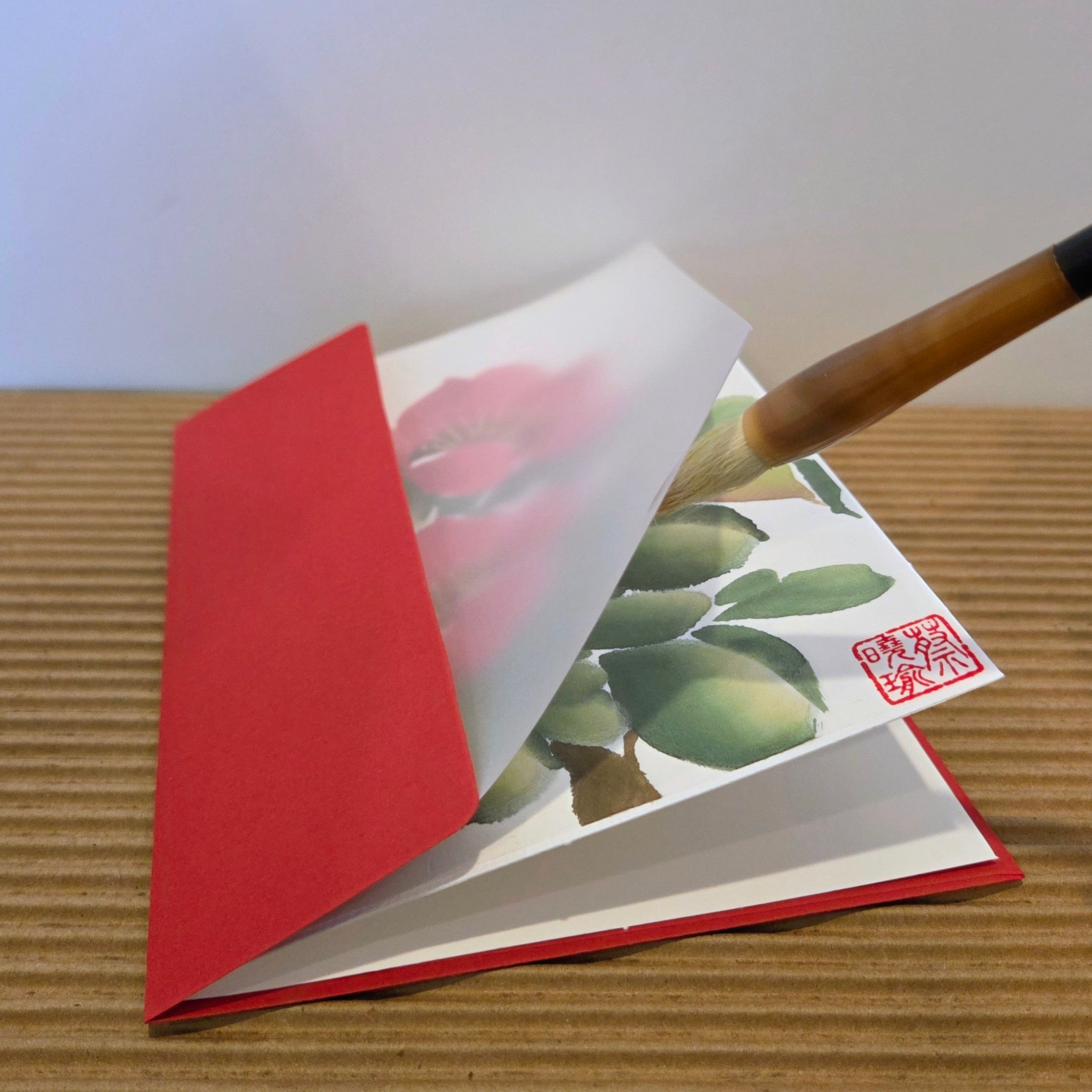 Hand painted Cards - Yuletide Camelia